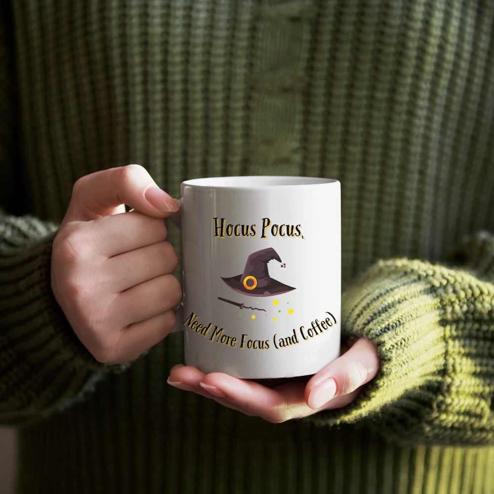 Need More Focus (and Coffee)? Hocus Pocus 11 oz. White Mug