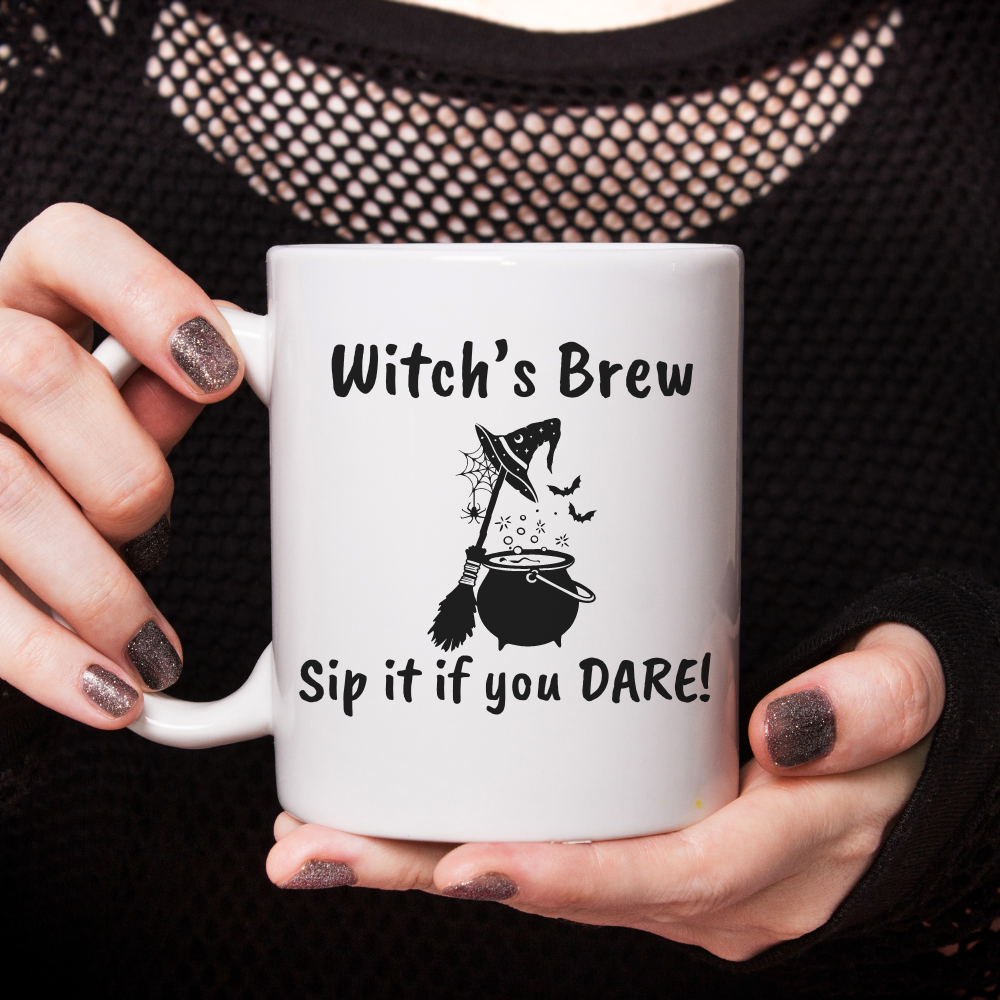 Spellbinding Sips: 11 oz. Witch's Brew White Mug