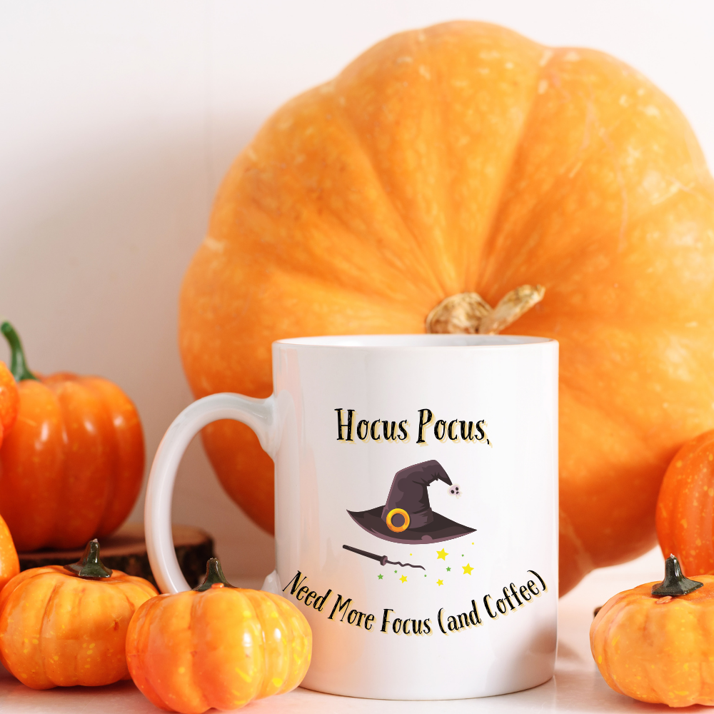 Need More Focus (and Coffee)? Hocus Pocus 11 oz. White Mug