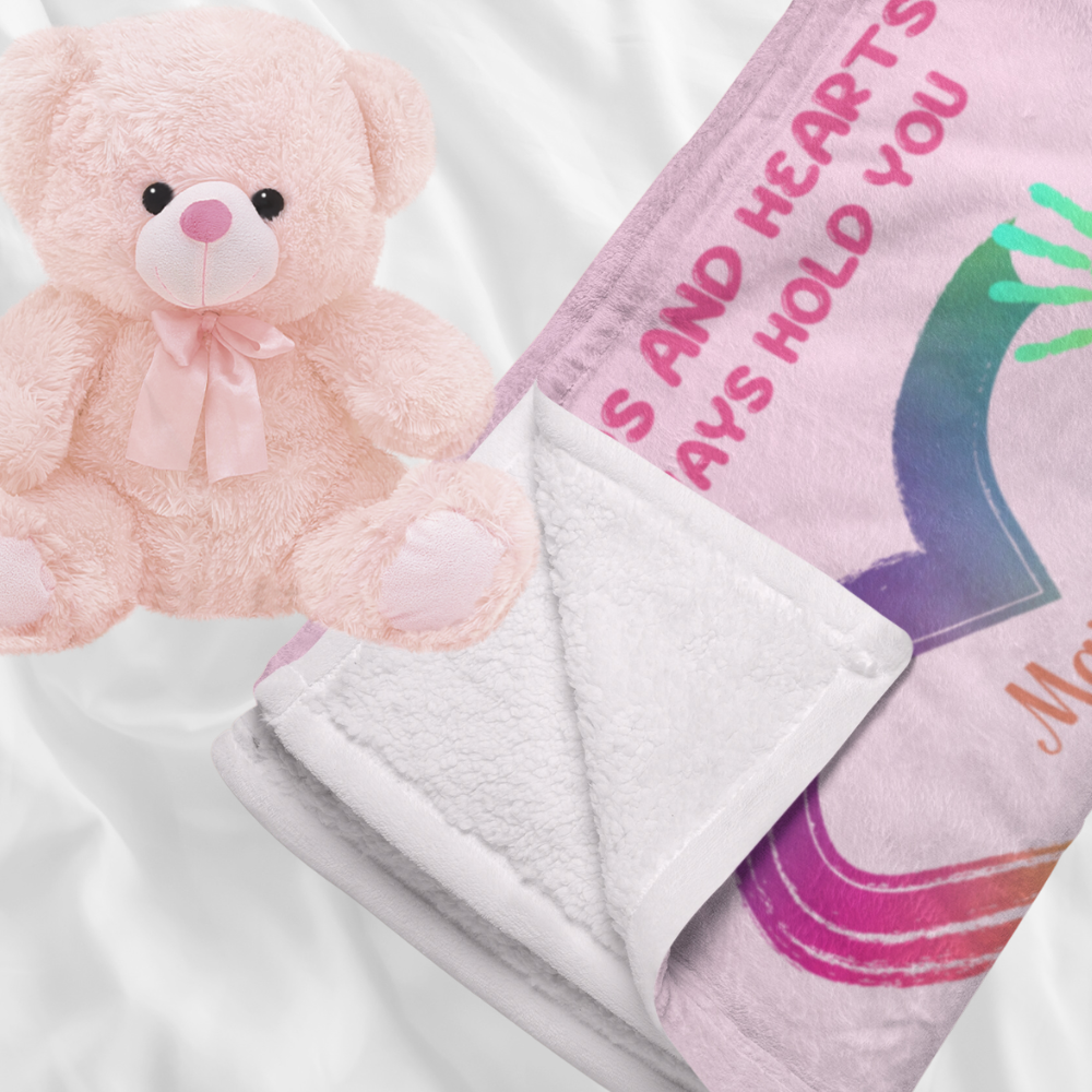 Always in Our Hearts: Custom Fleece Blanket for Daughters with Loving Message – 30×40