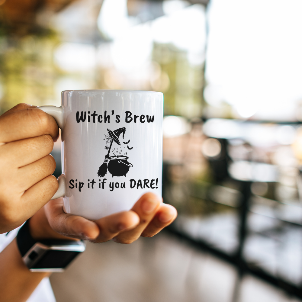 Spellbinding Sips: 11 oz. Witch's Brew White Mug