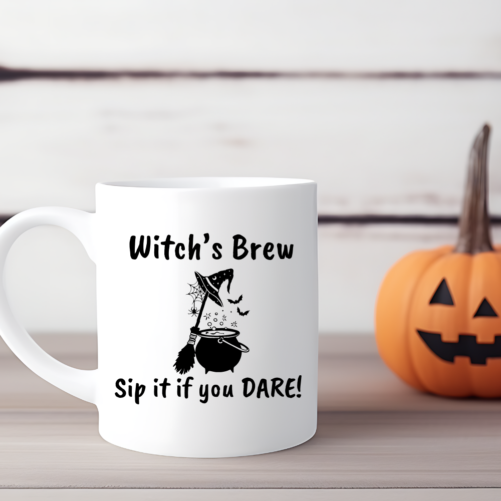 Spellbinding Sips: 11 oz. Witch's Brew White Mug