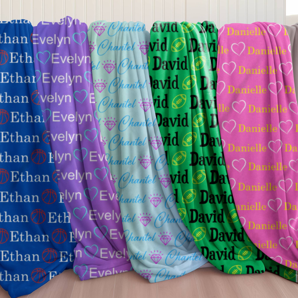 Custom Luxe Plush Fleece Blanket – Their Name in Soft Comfort (30x40)