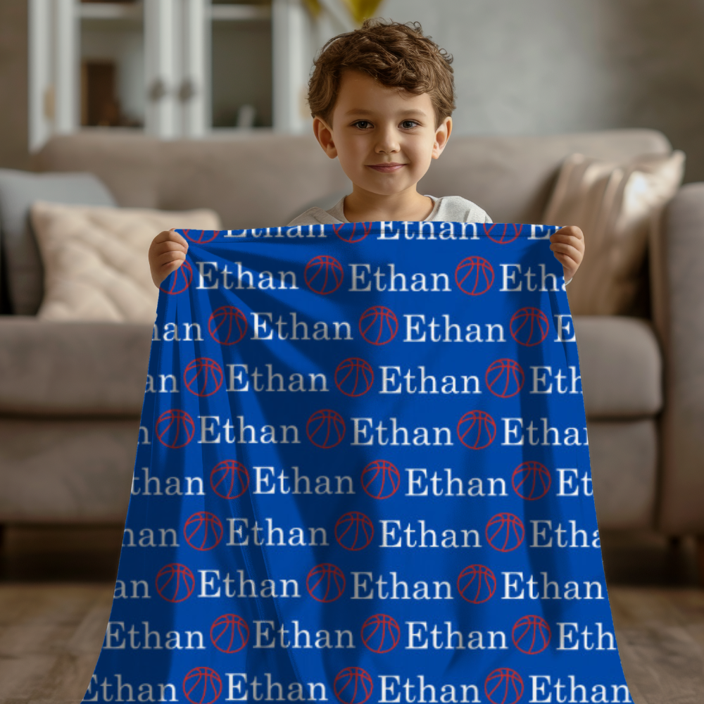 Custom Luxe Plush Fleece Blanket – Their Name in Soft Comfort (30x40)