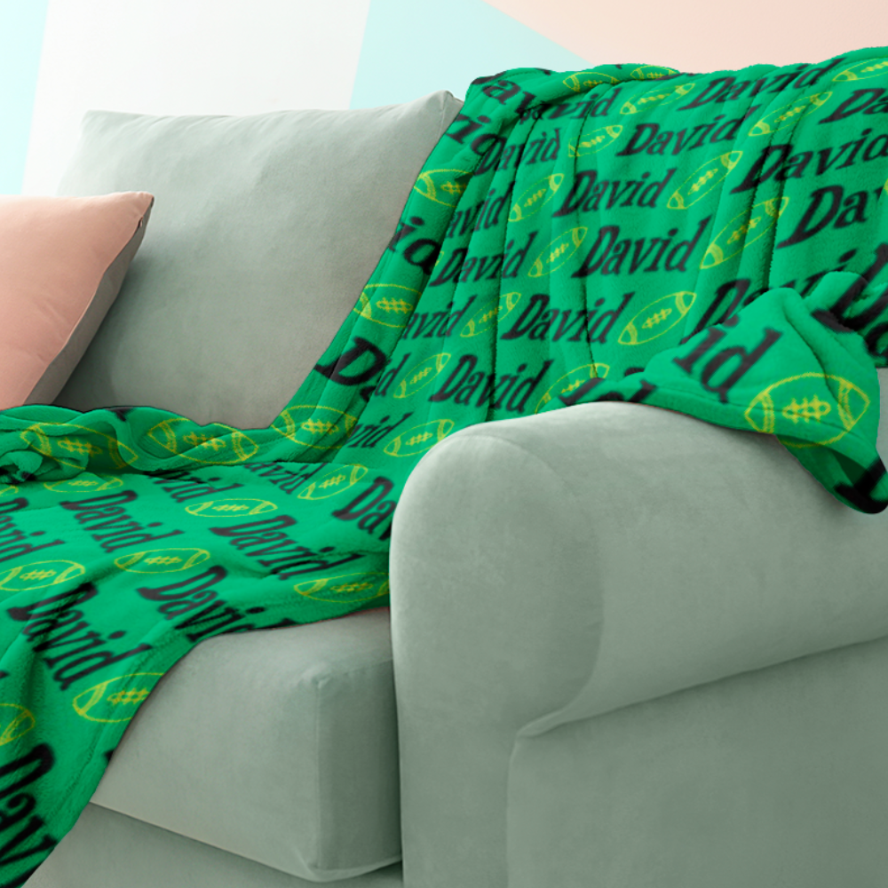 Custom Luxe Plush Fleece Blanket – Their Name in Soft Comfort (30x40)