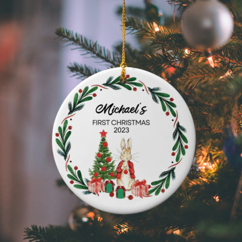 Baby Boy’s First Christmas Ornament – Personalized Keepsake