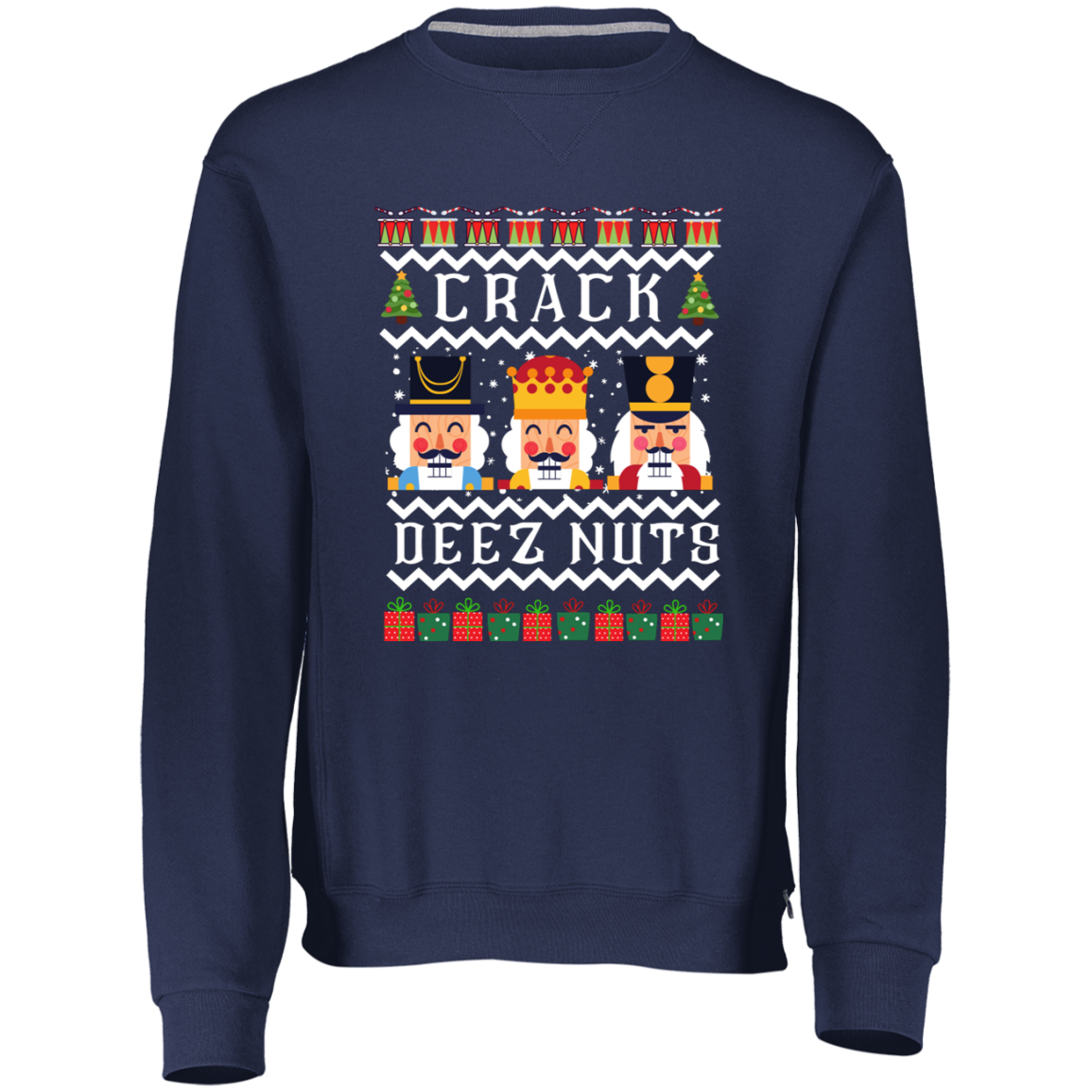 "Crack Deez Nuts" Ugly Christmas Sweater