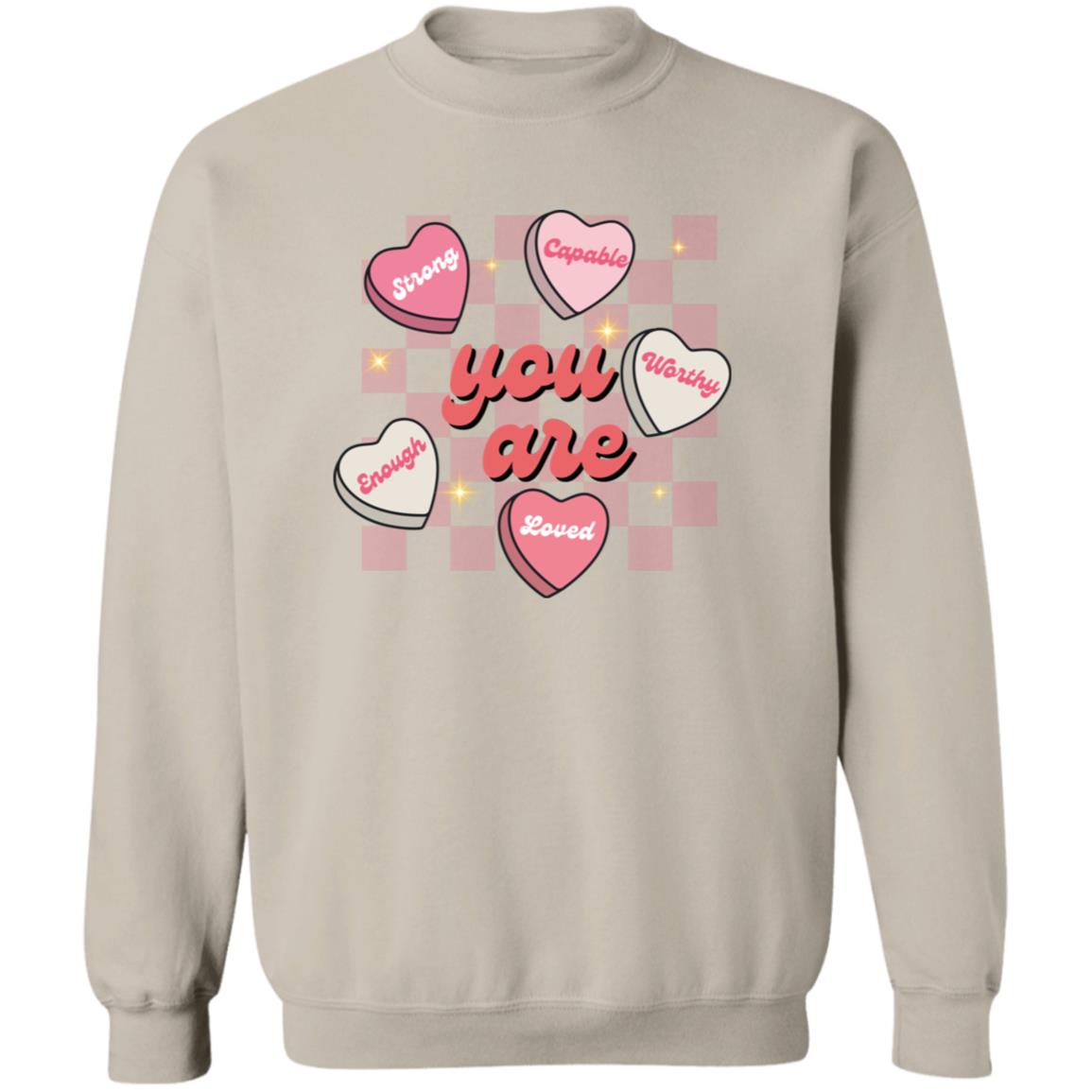 Celebrate Self-Love: 'You Are Strong, Worthy, and Loved' T-Shirt for Valentine's Day