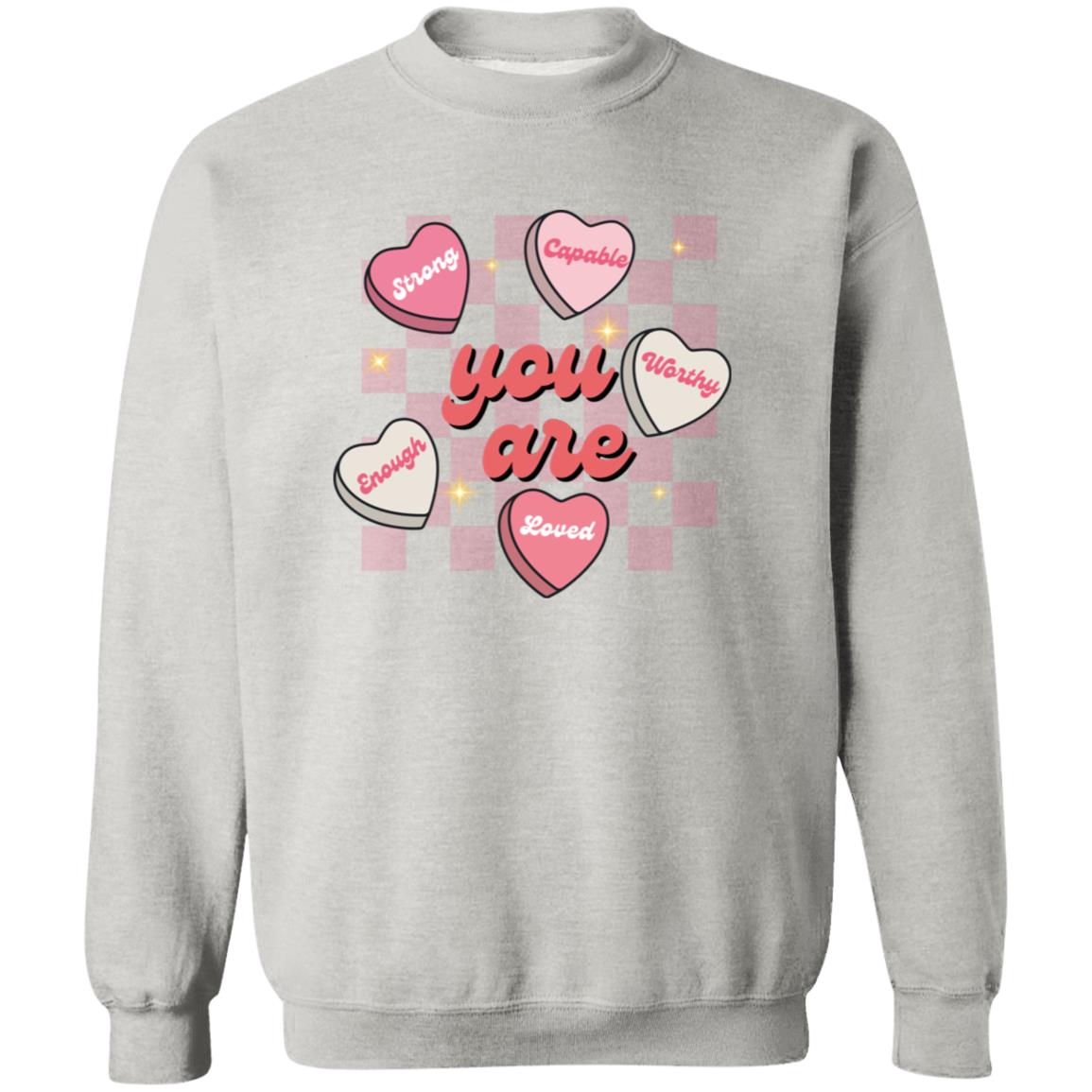 Celebrate Self-Love: 'You Are Strong, Worthy, and Loved' T-Shirt for Valentine's Day