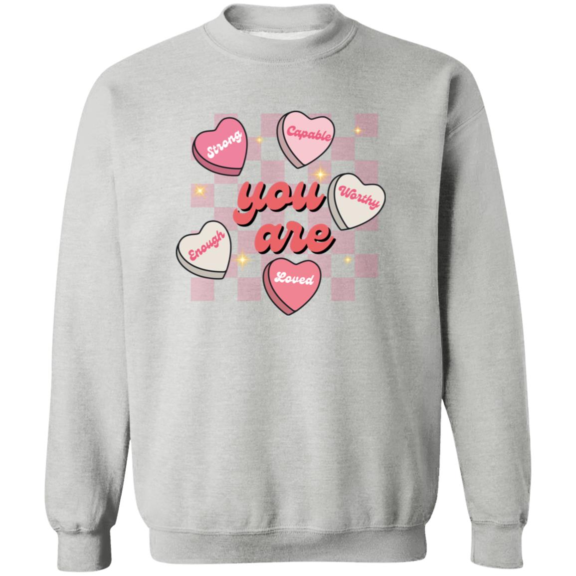 Celebrate Self-Love: 'You Are Strong, Worthy, and Loved' T-Shirt for Valentine's Day
