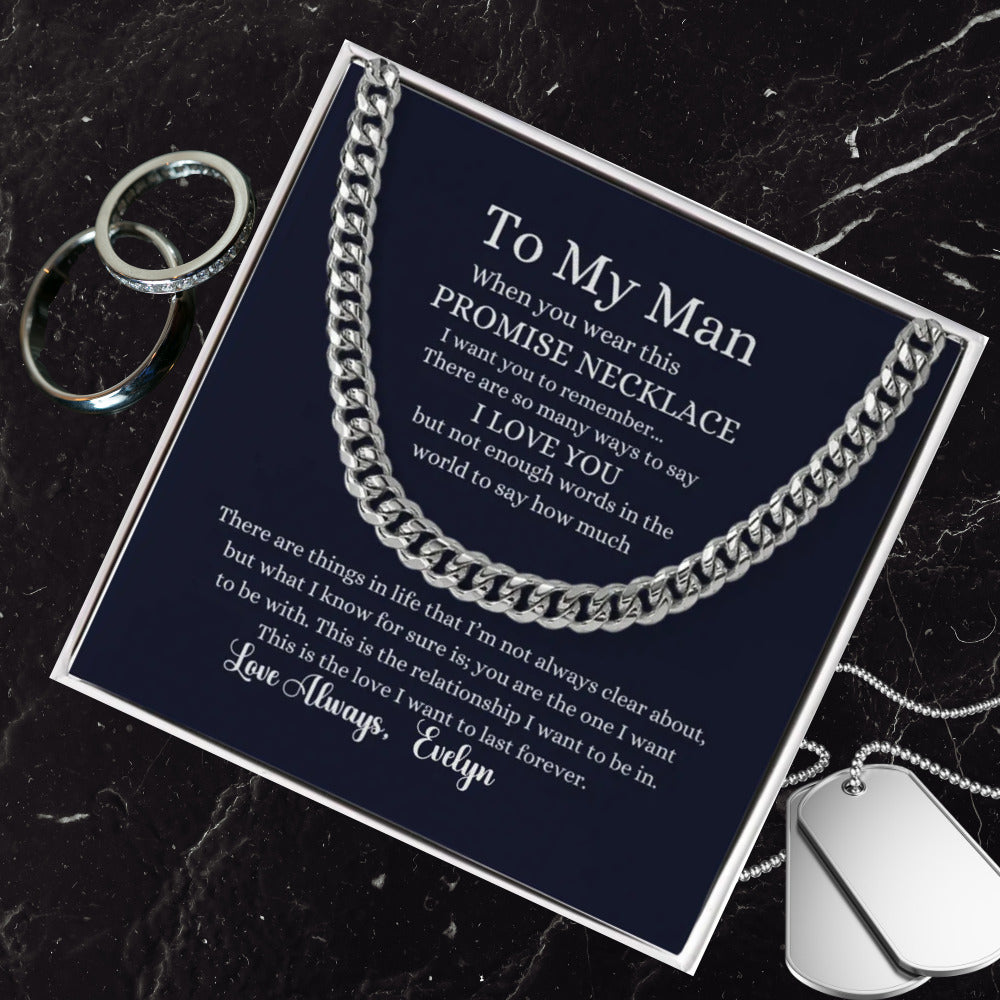To My Love: Cuban Link Chain Necklace for Him