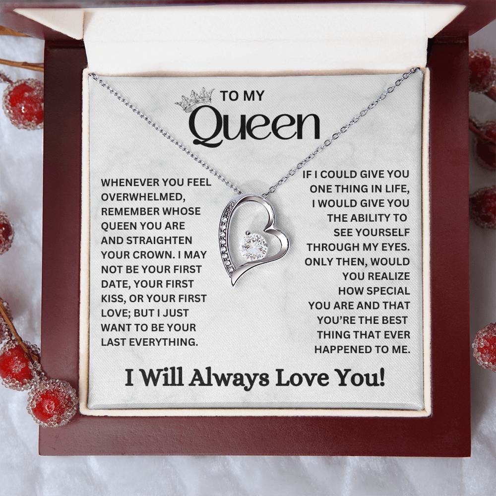 To My Queen: Forever Love Necklace Gifted by Husband