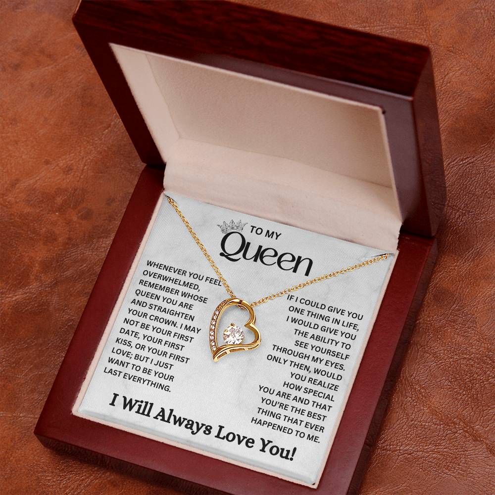 To My Queen: Forever Love Necklace Gifted by Husband