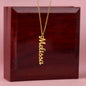 Custom Chic: Personalized Vertical Name Necklace