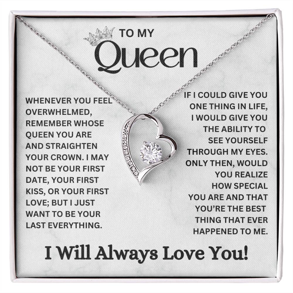 To My Queen: Forever Love Necklace Gifted by Husband
