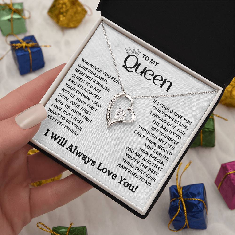 To My Queen: Forever Love Necklace Gifted by Husband