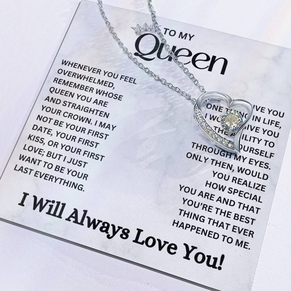 To My Queen: Forever Love Necklace Gifted by Husband