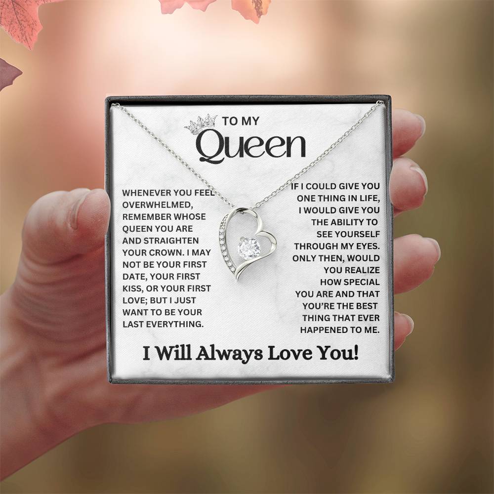 To My Queen: Forever Love Necklace Gifted by Husband
