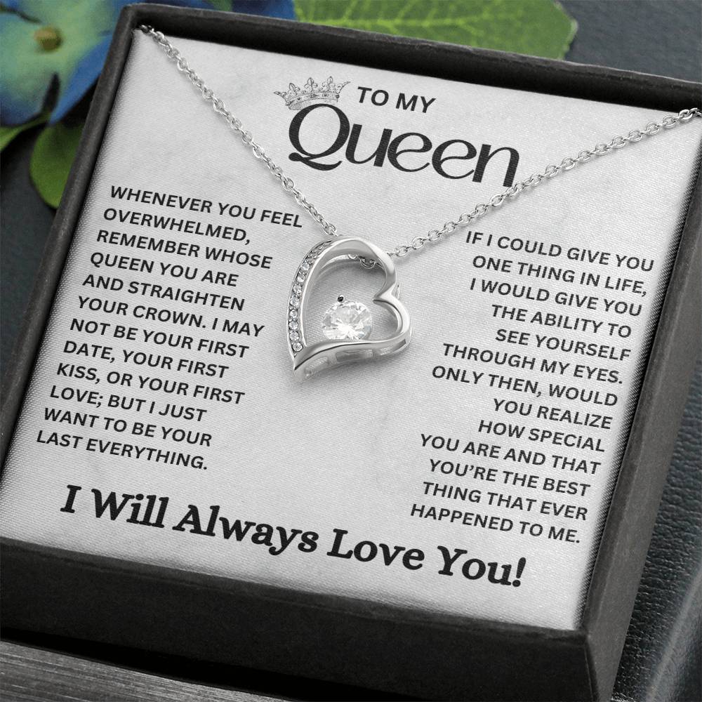 To My Queen: Forever Love Necklace Gifted by Husband