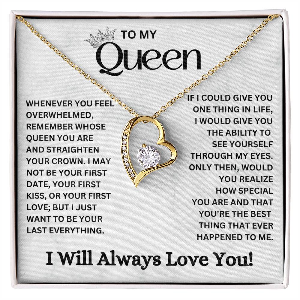 To My Queen: Forever Love Necklace Gifted by Husband