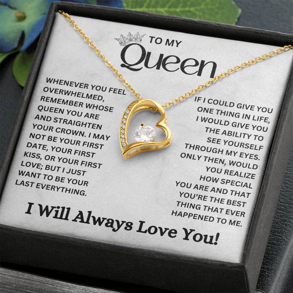 To My Queen: Forever Love Necklace Gifted by Husband