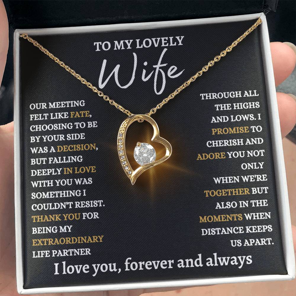 To My Lovely Wife - Forever Love Knot Necklace - Best Life Partner