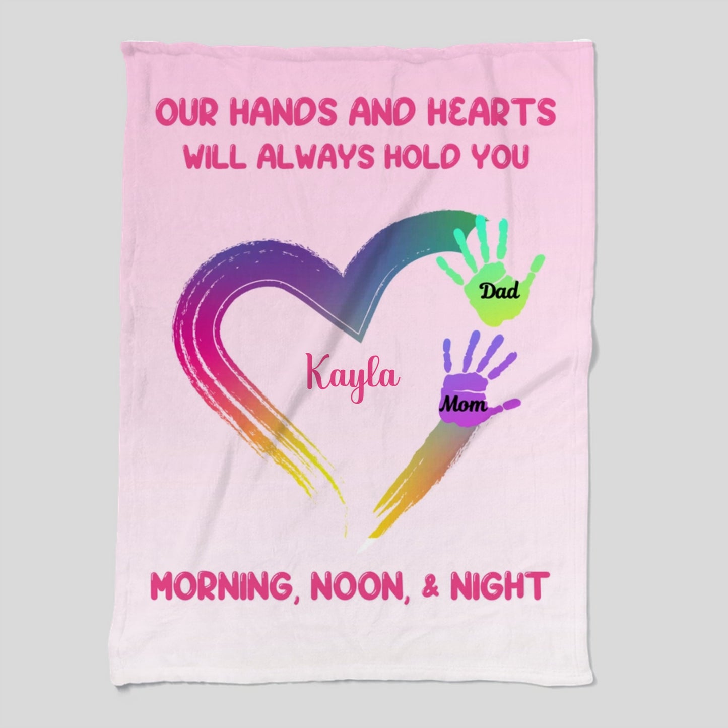 Always in Our Hearts: Custom Fleece Blanket for Daughters with Loving Message – 30×40