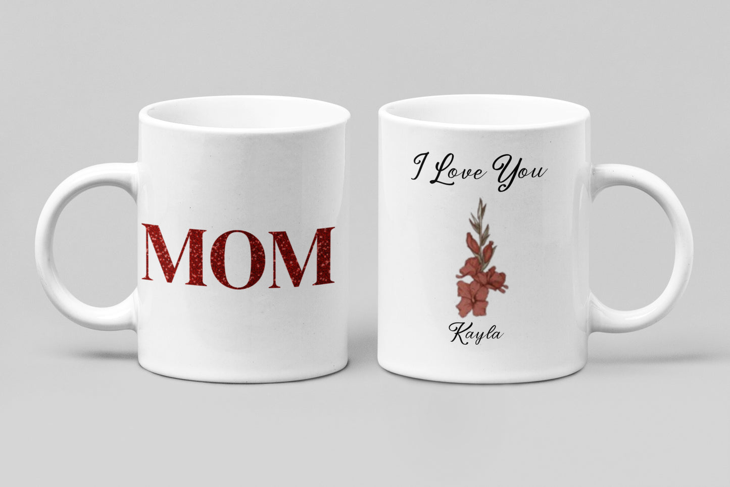 Blossoming Love: Mom's Birth Flower Mug Collection 11 oz. - White