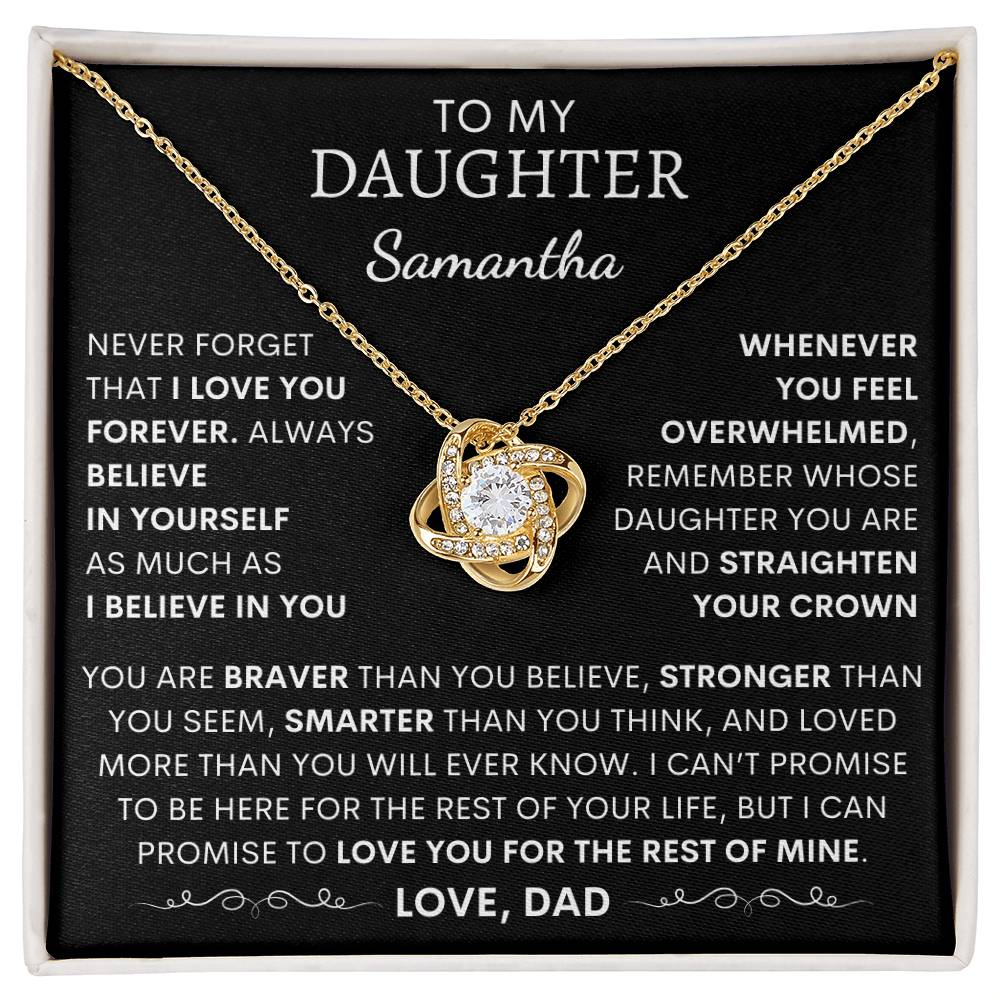 Eternal Love Knot Necklace: A Heartfelt Message for My Daughter