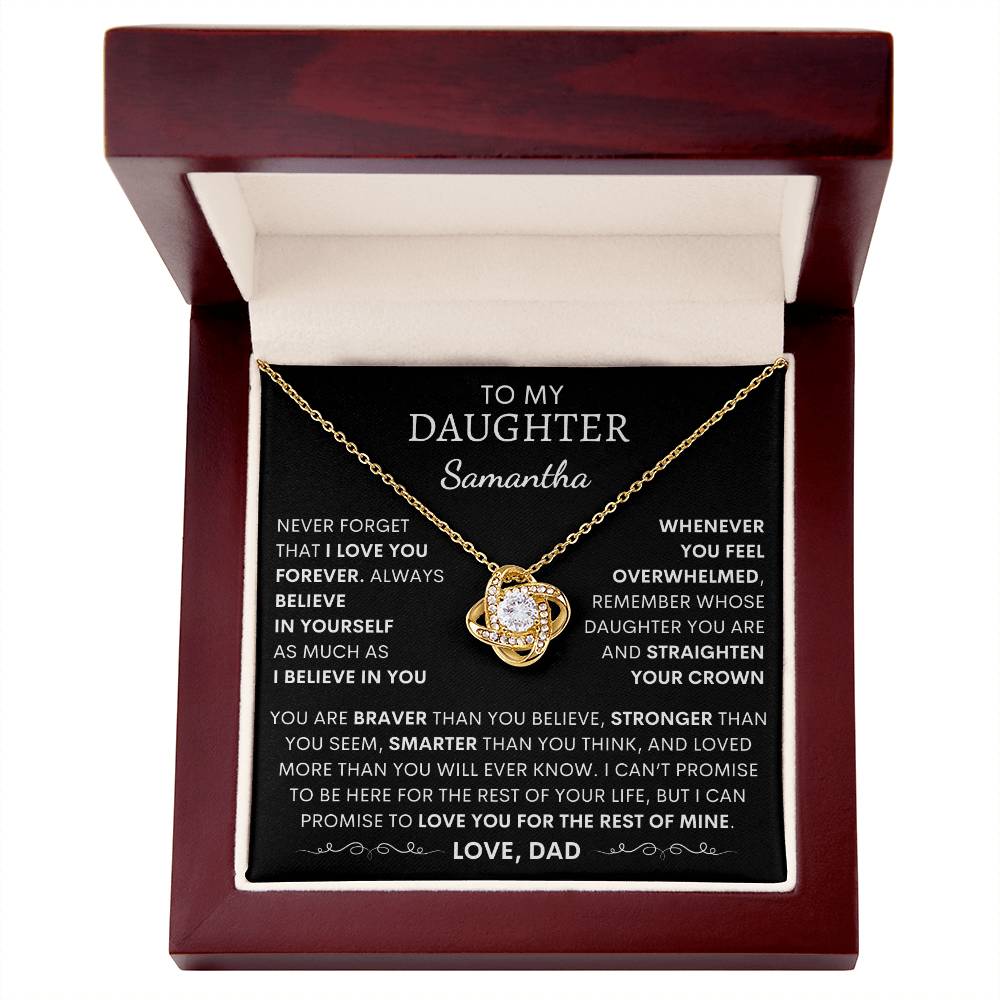 Eternal Love Knot Necklace: A Heartfelt Message for My Daughter