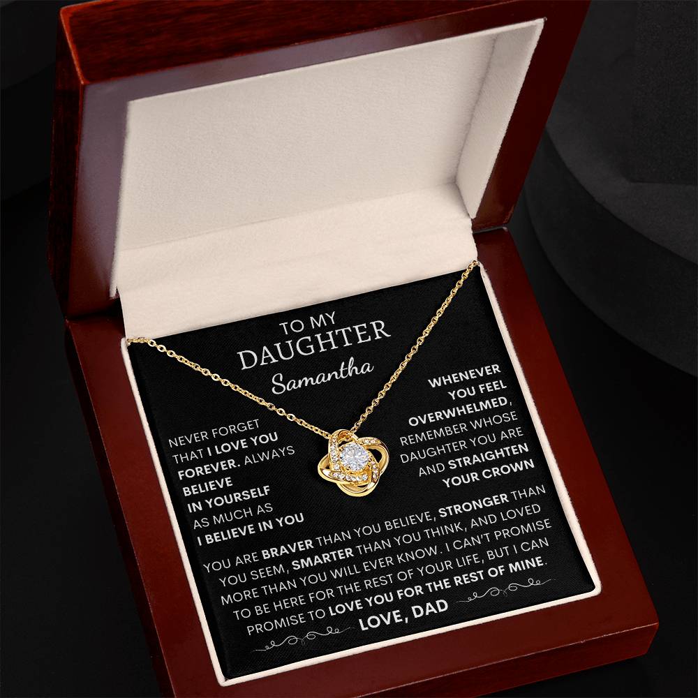 Eternal Love Knot Necklace: A Heartfelt Message for My Daughter