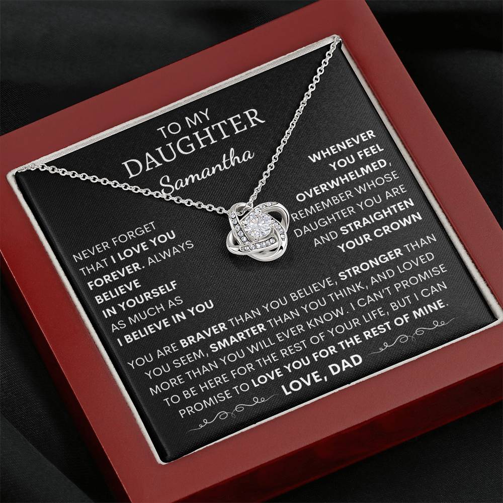 Eternal Love Knot Necklace: A Heartfelt Message for My Daughter