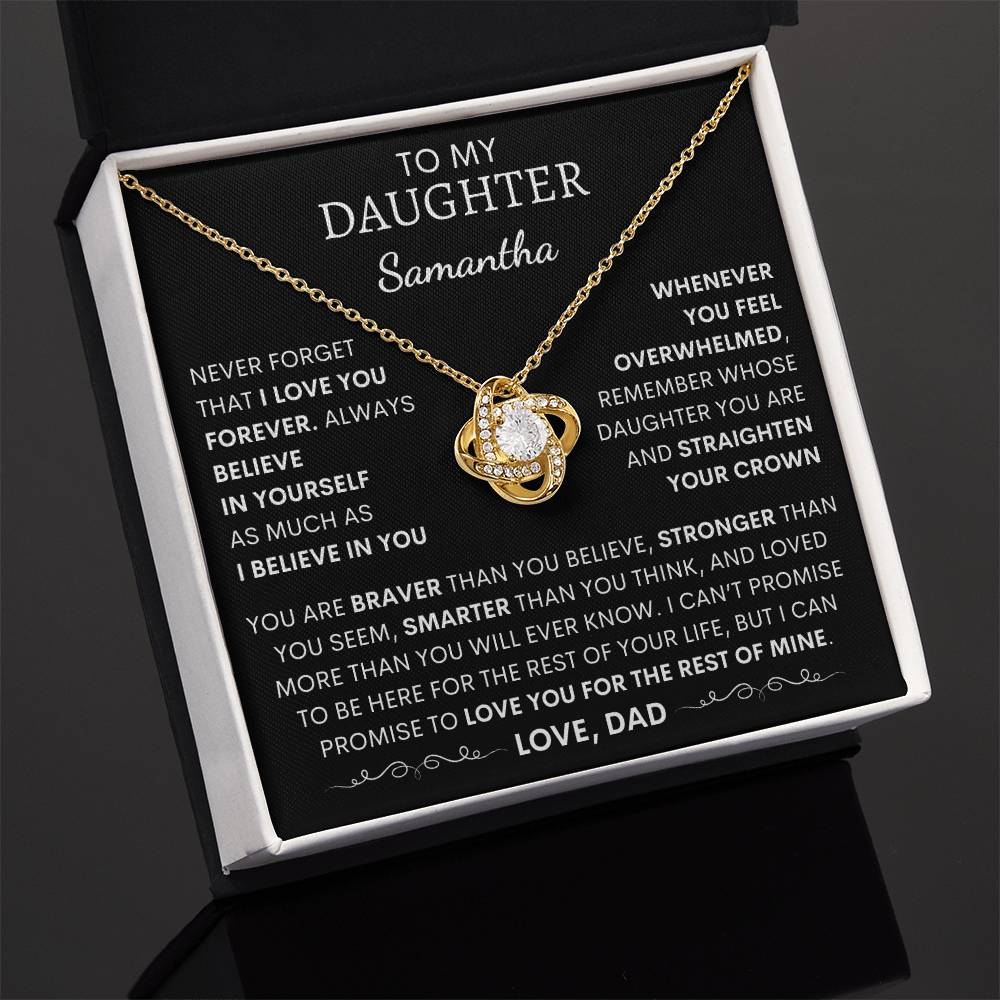Eternal Love Knot Necklace: A Heartfelt Message for My Daughter