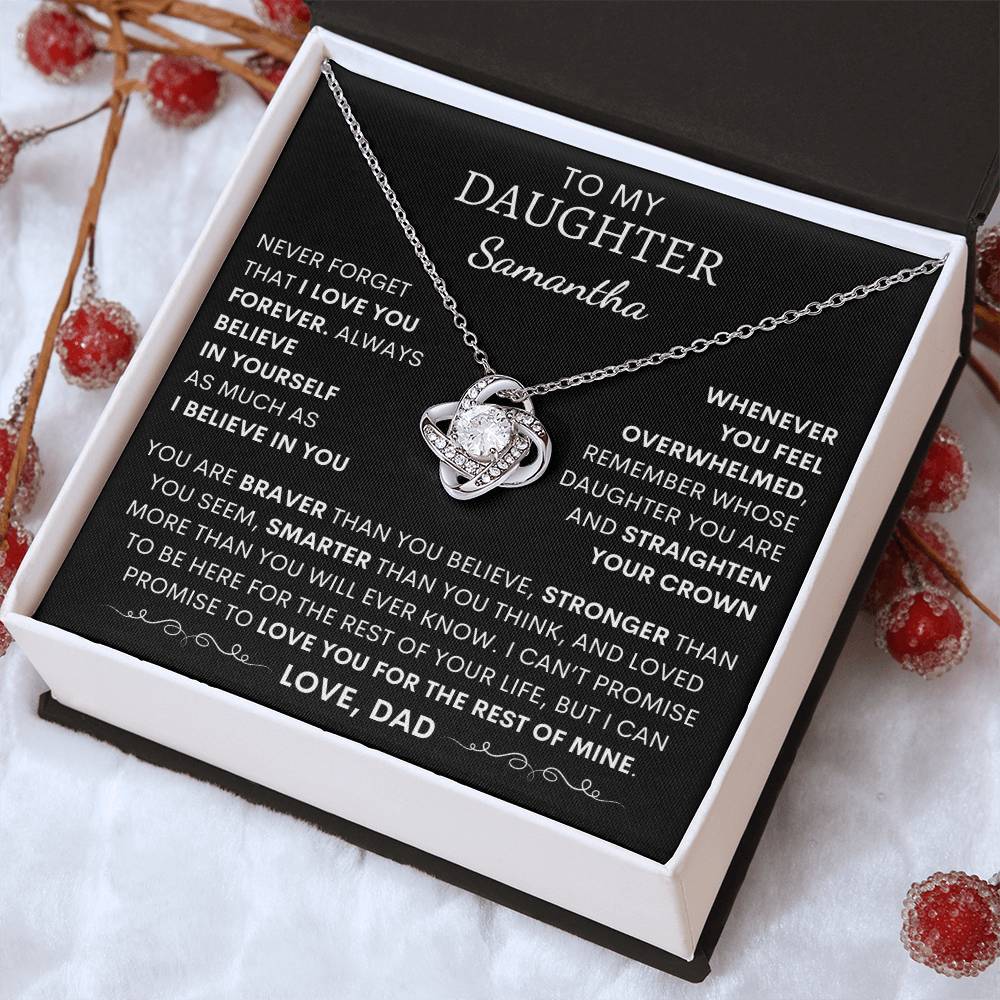 Eternal Love Knot Necklace: A Heartfelt Message for My Daughter