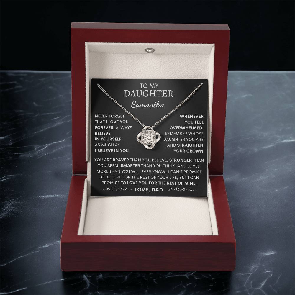 Eternal Love Knot Necklace: A Heartfelt Message for My Daughter