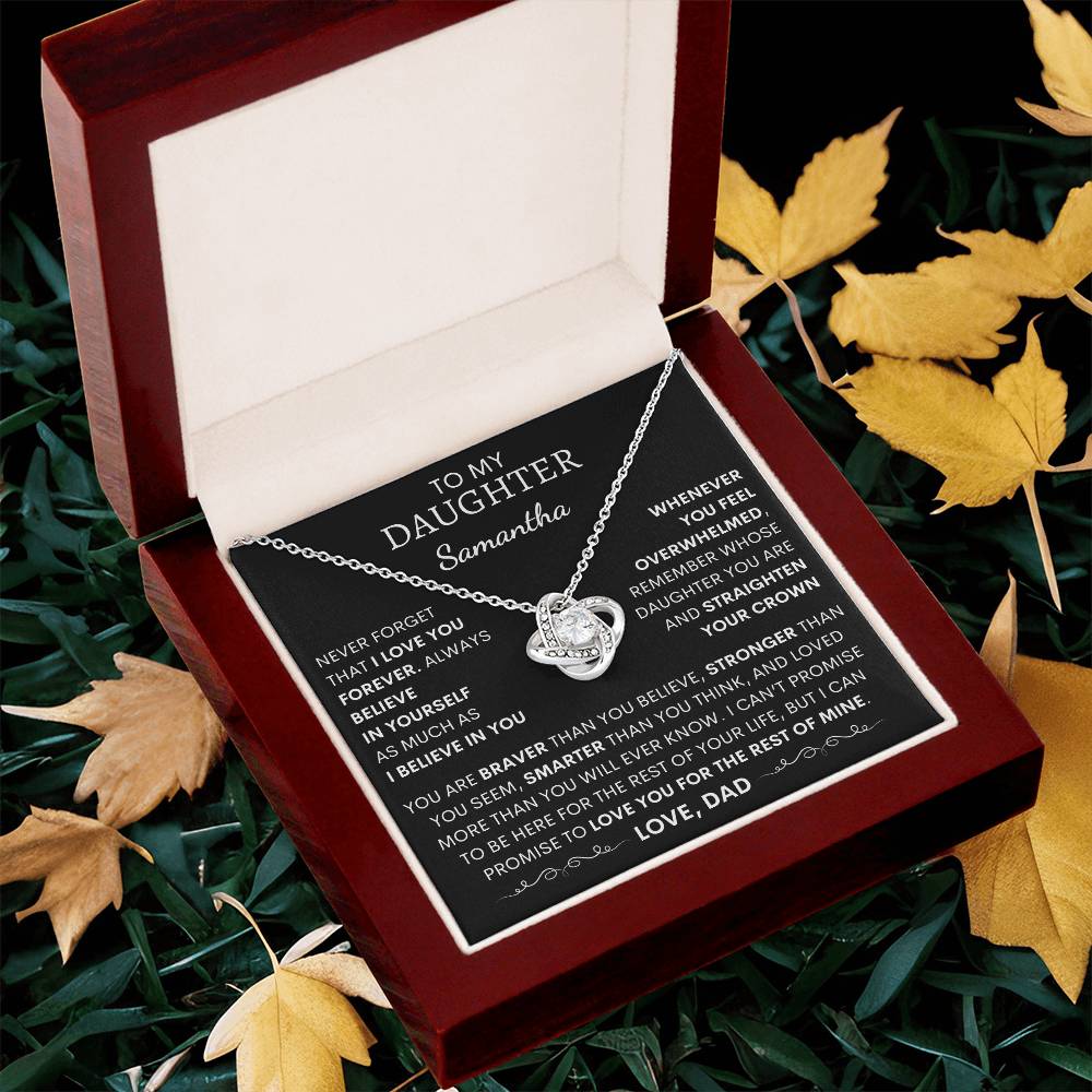 Eternal Love Knot Necklace: A Heartfelt Message for My Daughter