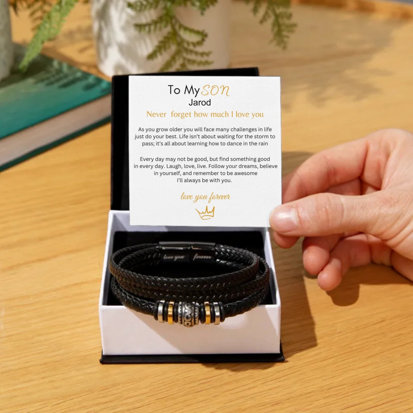 To My Son Love You Forever Bracelet