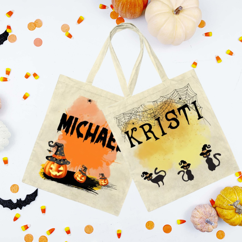 Trick-or-Treat Personalized Tote Bags