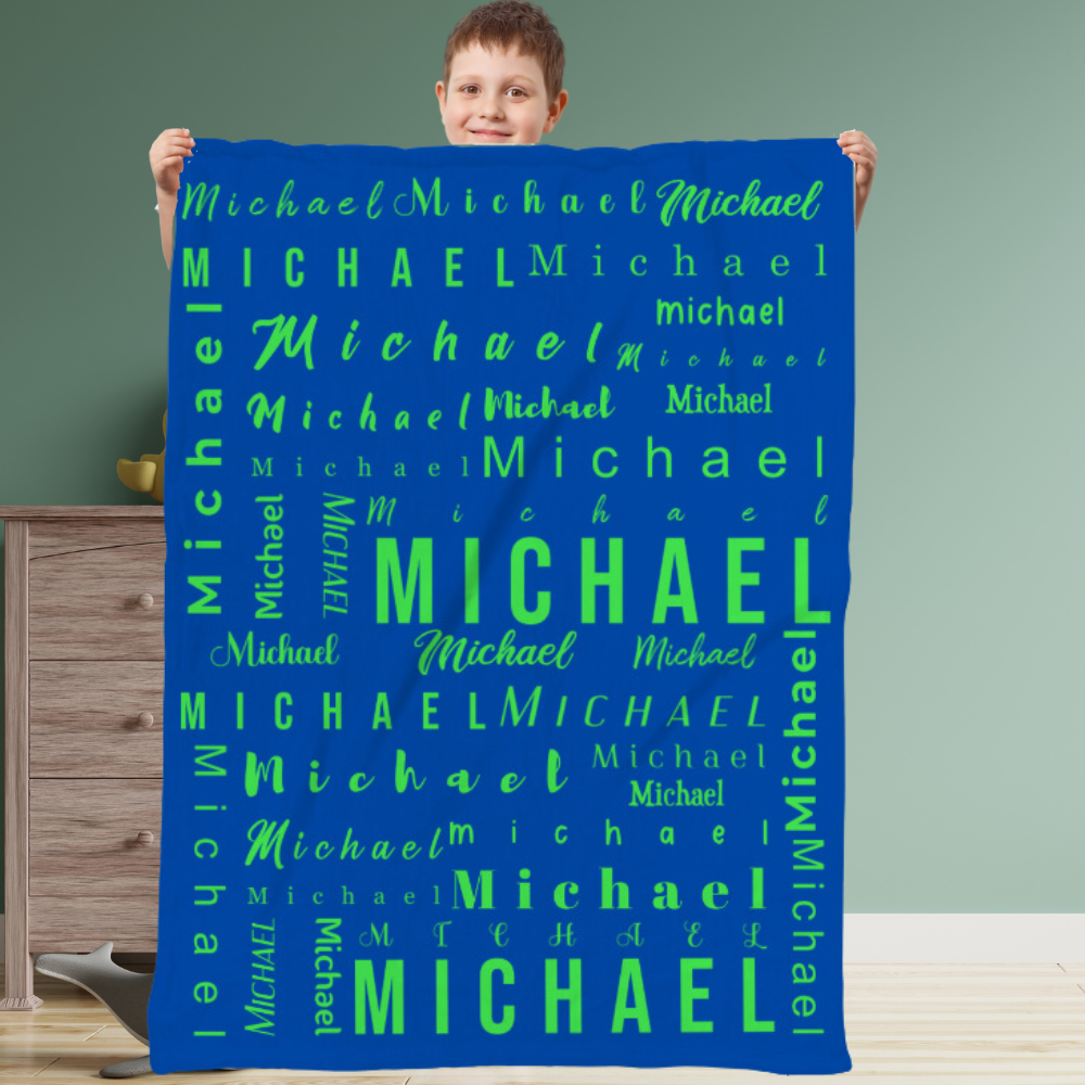 Cuddle Up with a Custom Name Plush Blanket – Perfect Gift for Kids (30x40)