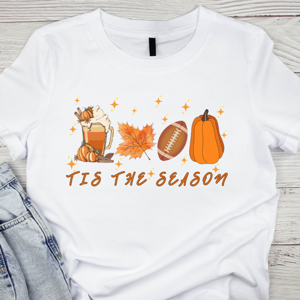 Tis the Season: Celebrate Fall with Pumpkin Spice, Football, and More! - T-shirt, Sweatshirt, Hoodie