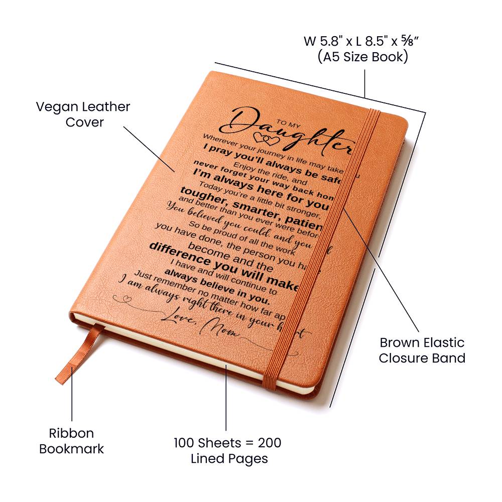 Daughter Graphic Vegan Leather Journal