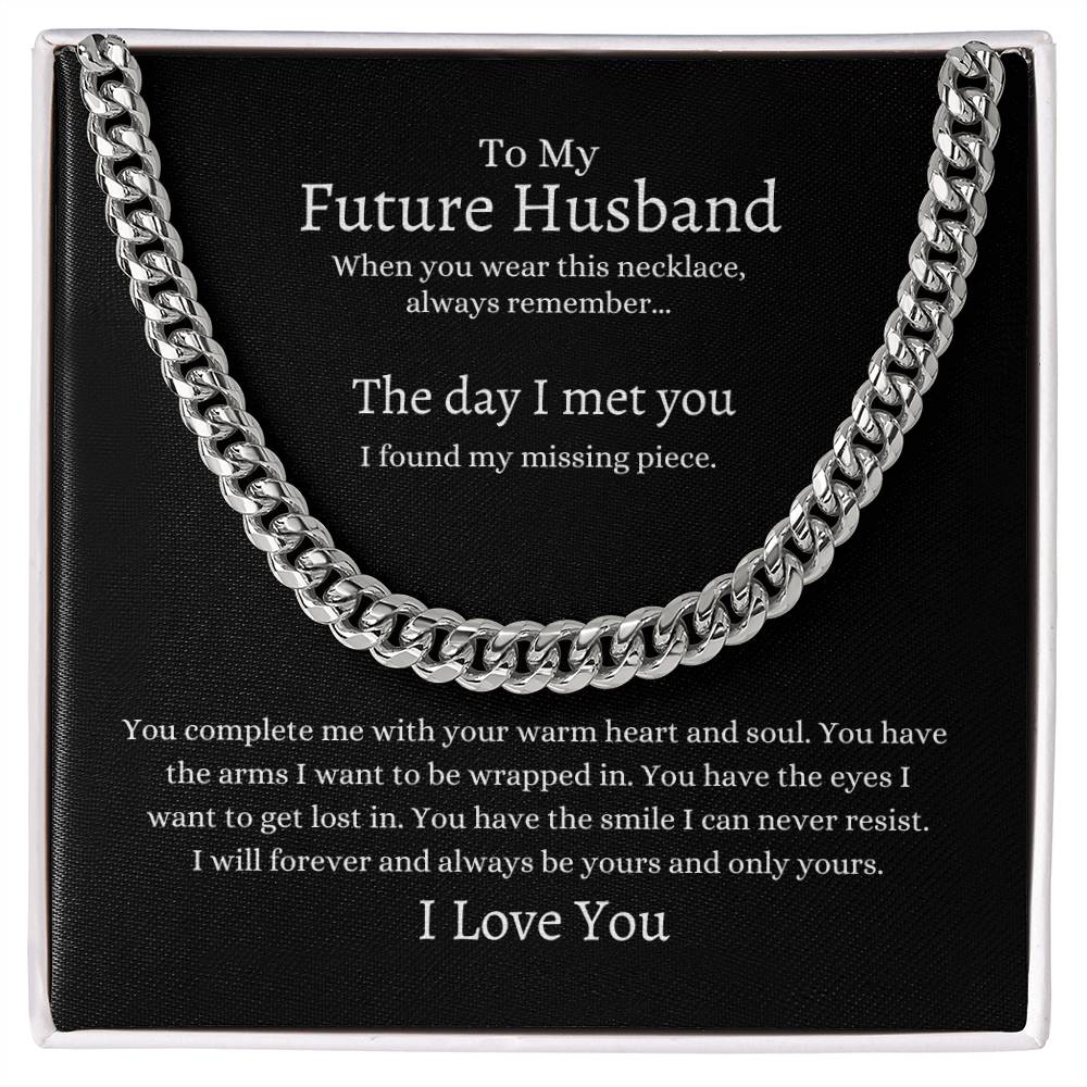 To My Future Husband Cuban Link Necklace