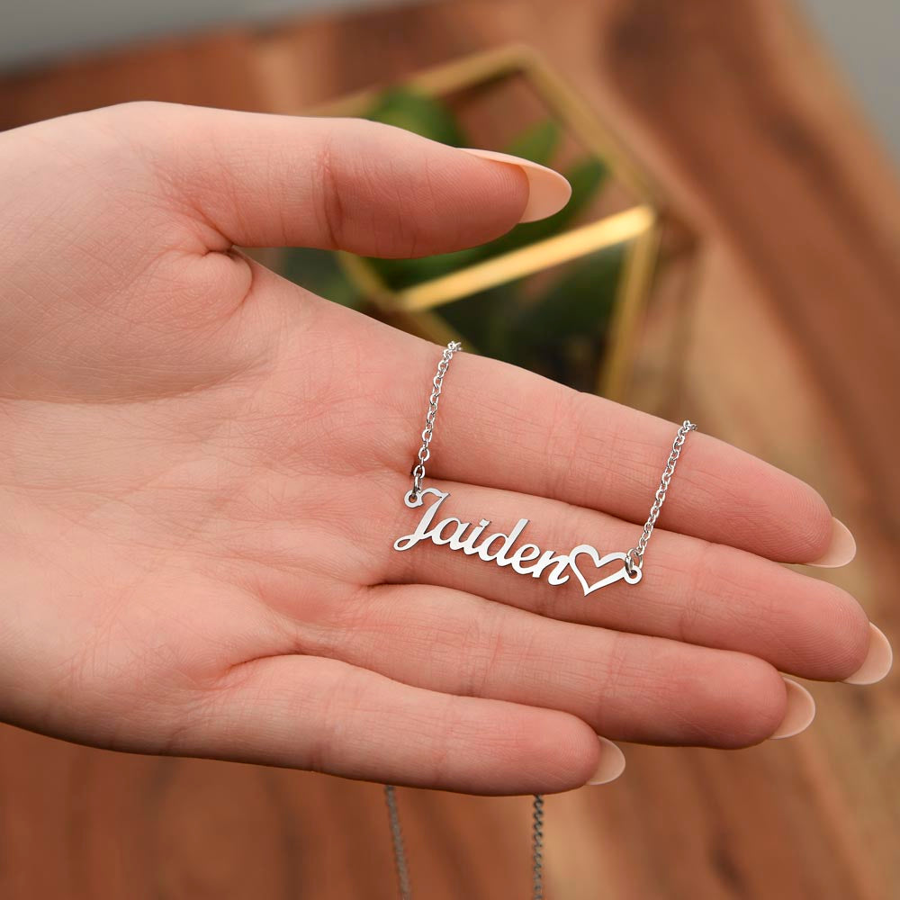 Personalized Name Necklace with Heart