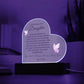 To My Daughter Heart Acrylic Plaque